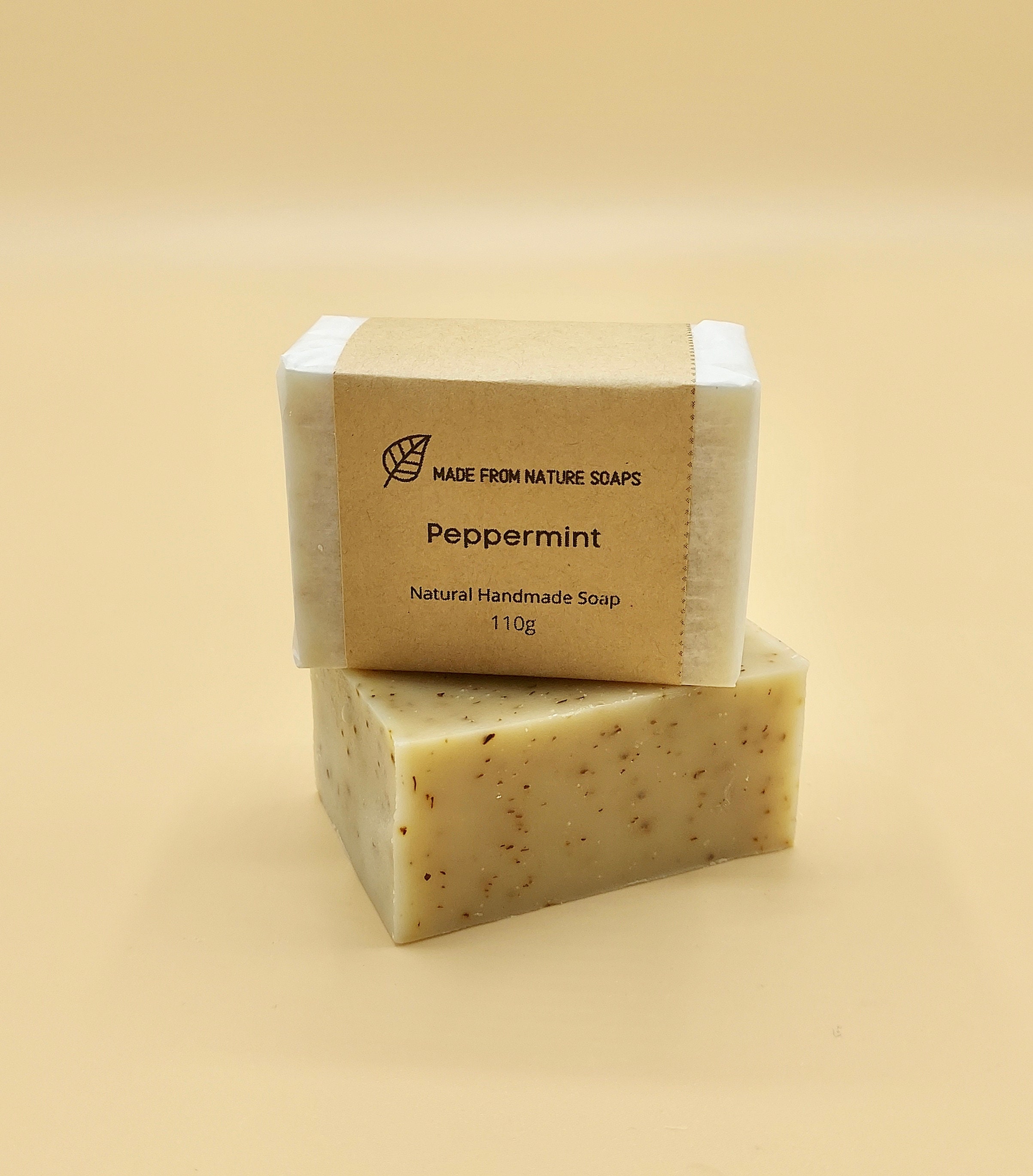 Peppermint Soap Handmade Natural Soap Bar Face Body Wash Oregano Lemon