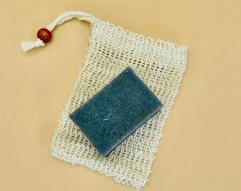 Sisal Soap Bag Exfoliating Soap Saver Natural Zero Waste Plastic Free Soap Pouch Eco Friendly Shower Biodegradable Washcloth with Drawstring