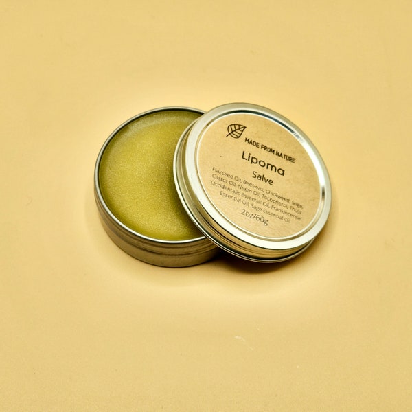 Lipoma Salve Natural Herbal Balm Chickweed Salve Lipoma Reduction Ointment, Sage Cream with Thuja Occidentalis Essential Oil & Frankincense