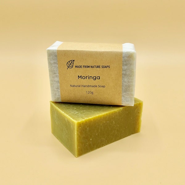 Moringa Soap Bar Moisturizing Soap Vegan Handmade Soap Natural Face Body Wash Homemade Palm Free Soap