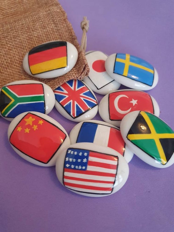 Flags around the World - Educational stones - Countries - geography - classroom resources - teaching - school
