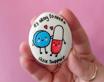 Mental Health Support Pebble, Friendship Gift, Anxiety Relief Token