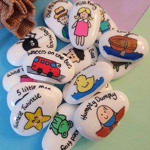 Nursery rhyme stones what shall we sing Educational fun song stones image 7