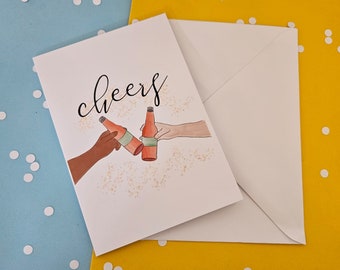 Cheers Birthday Card, Drinking Buddies Celebration, Cards For Him