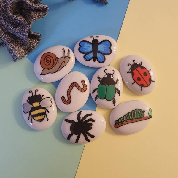 Minibeasts - story stones - educational stones - eyfs resources - early years topics