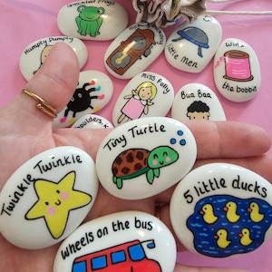 Nursery rhyme stones what shall we sing Educational fun song stones image 2