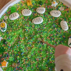 Pre-writing Painted Pebbles, Mark Making, EYFS Activities, Fine Motor Skills (Set of 6) bild 4