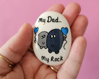 Dad keepsake pebble, My dad, my rock,personalised gifts for him, daddy presents, uncle,brother,grandad gift, sentimental keepsake, love you