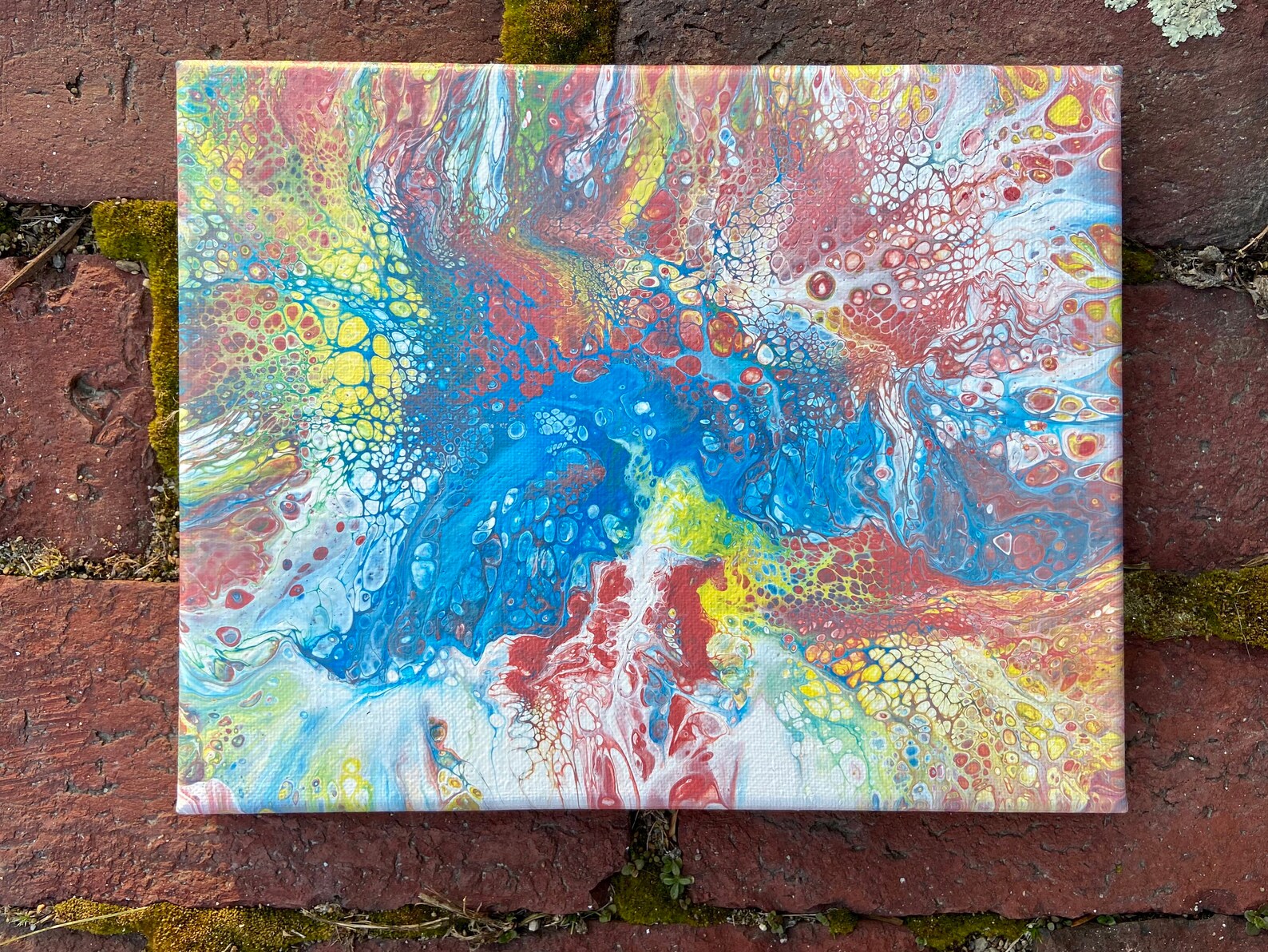 Tiedye Acrylic Pour Painting 8x10 Etsy