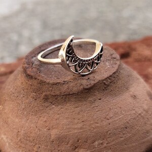 Moon Ring, Crescent Moon Ring, 925 Sterling Silver Ring, Half Moon Ring, Simple Moon Ring, Mother&#39;s Day Gift