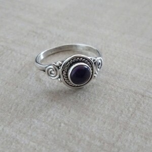 Amethyst Gemstone Ring, 925 Sterling Silver Ring, Handmade Silver Ring, Wedding Ring Gift For Her, Dainty Ring, Purple Stone Ring Gift