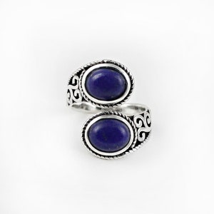 Dainty Lapis Lazuli Ring, 925 Silver Ring, Lapis Lazuli Ring, Sterling Silver Ring, Lapis Lazuli Statement Ring, Boho Ring, December Ring