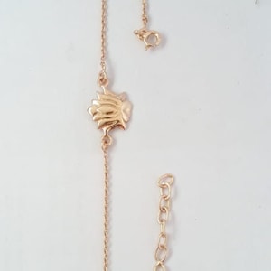 Pulseira banhada a ouro rosa para mulheres, prata esterlina 925, pulseira delicada e elegante, presente de aniversário, pulseira de designer, presente para ela