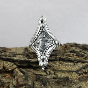 Antique Rhombus Ring, Minimalist Ring, 925 Sterling Silver Ring, Unique Gift, Handmade Jewelry, Anniversary Gift For Her, Boho Chic Jewelry