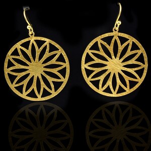 High-quality Gold Plated Earrings, 925 Sterling Silver, Handmade Silver Earrings, Drop Dangle Earrings, Gift for Her, Long Earrings