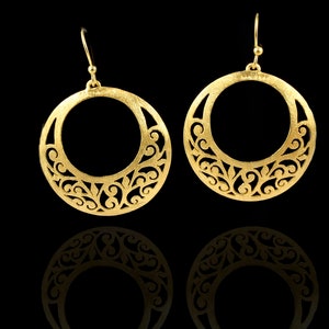 Gold Plated Earrings, 925 Sterling Silver Jewelry, Drop Dangle Earrings For Women, Handmade Earrings, Birthday Gift For Wife, Boho Earrings