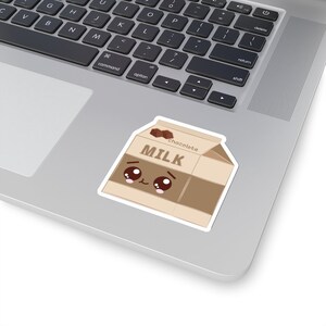 Naklejki z mlekiem czekoladowym, naklejka na karton mleka, naklejki winylowe Kawaii, naklejka na butelkę z wodą, naklejki na blaty laptopów, pyszne naklejki