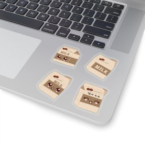 Zestaw czekoladowego mleka, zestaw naklejek, naklejka na karton mleka, naklejki winylowe Kawaii, naklejka na butelkę z wodą, naklejki na blaty laptopów, pyszne naklejki