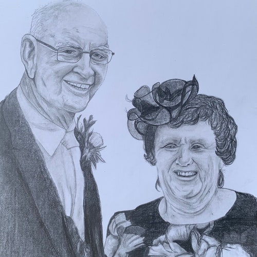 A4 Pencil Portrait buying - home decor, family, frame wall, friends, birthday gift, christmas