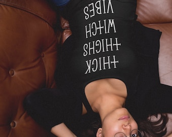 Thick Thighs Witch Vibes Unisex Jersey Tank