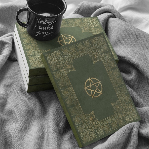 Journal Book of Shadows Grimoire Blank Pages Pentagram Pentacle Wiccan Supplies