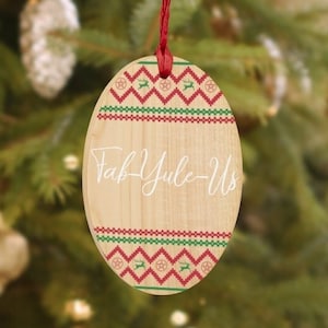 Fab-Yule-Us Yule Witch Wooden Christmas Ornaments Magentic