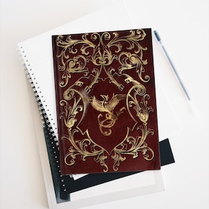 Journal Book of Shadows Grimoire Blank Pages Phoenix Wiccan