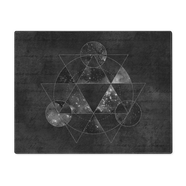 Altar Cloth Tarot Card Mat Crystal Grid Placemat Sacred Geometry Witch Wiccan