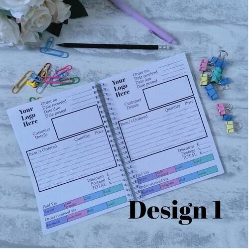 Order Book With Business Logo Personalised Order Book for - Etsy