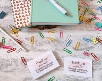 Thank You Business Cards - Small Business Supplies