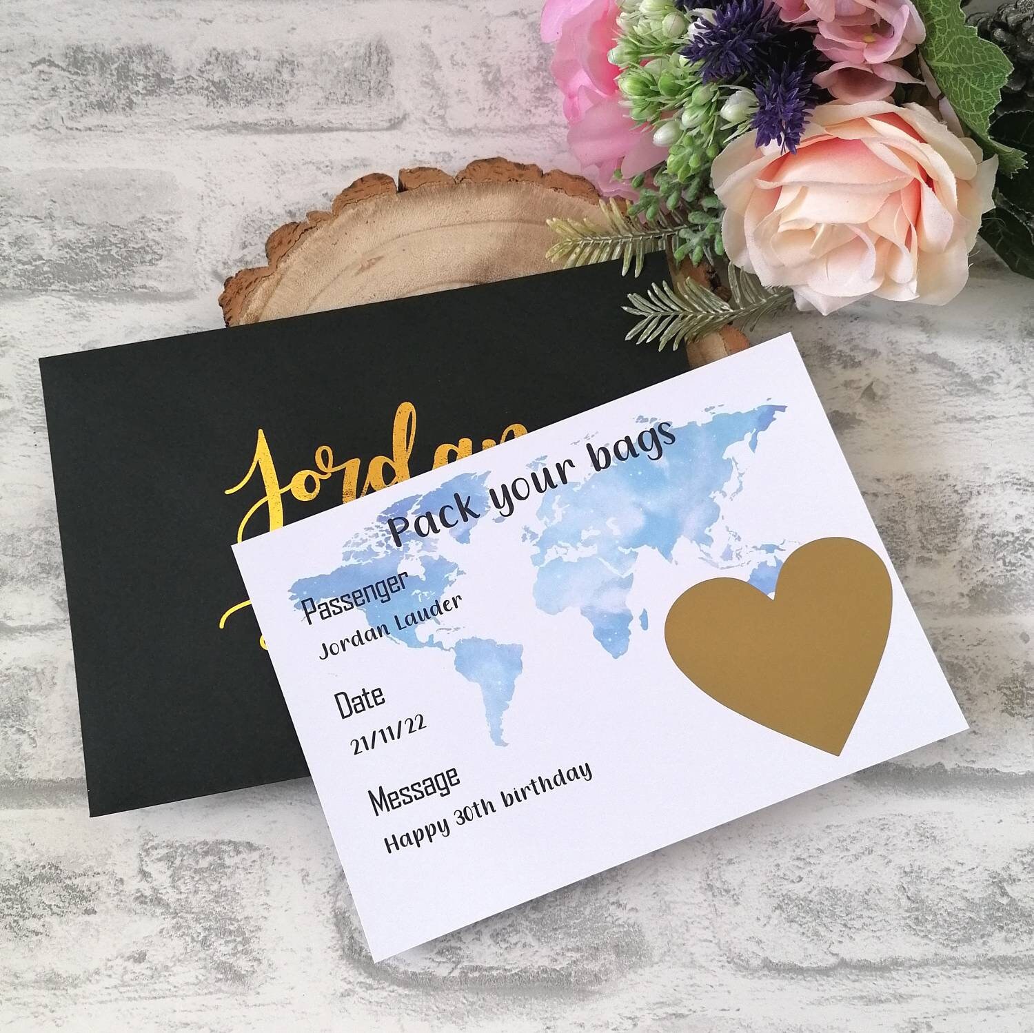 Scratch Holiday Reveal Card Personalised Christmas Card Etsy