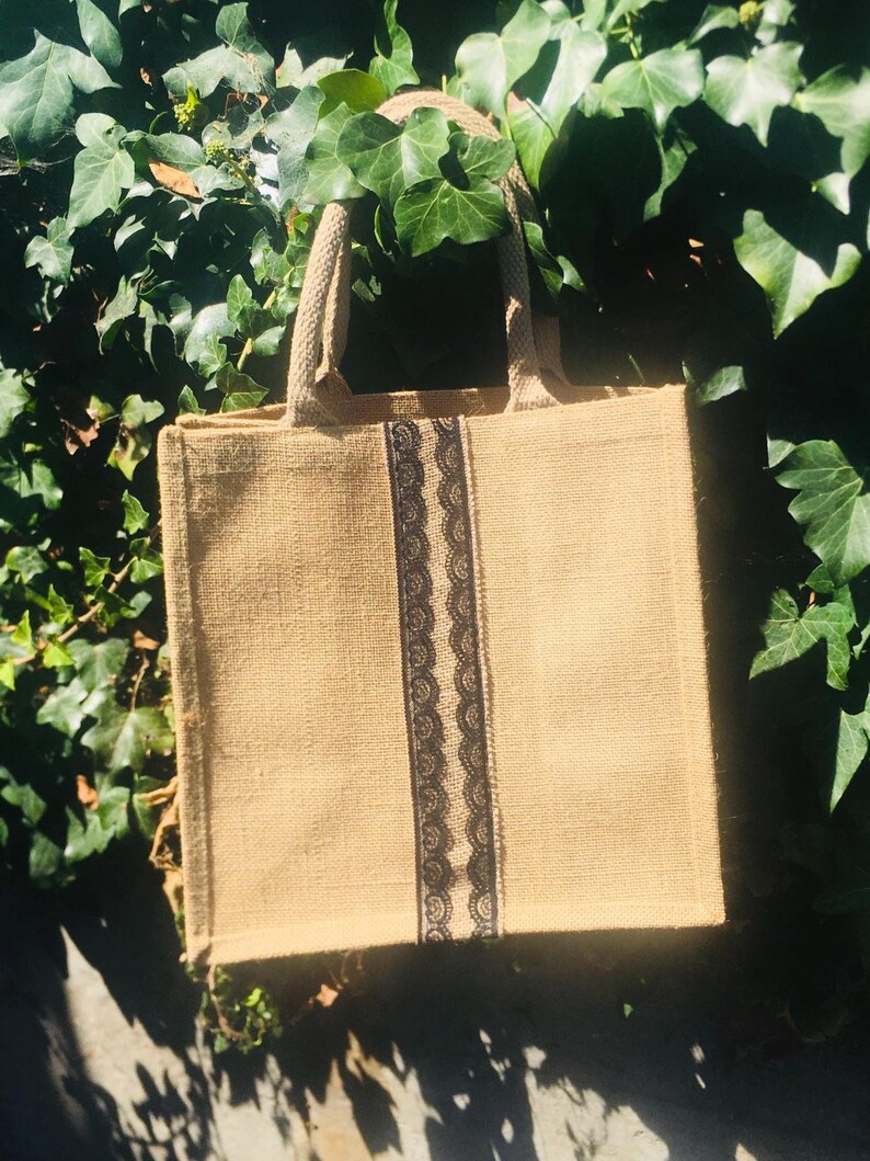 Shopper bag hessian tote grocery everyday casual bag