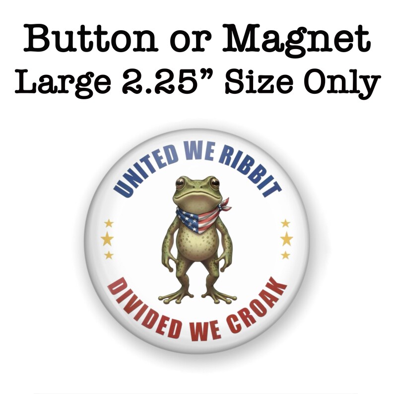 Frog Ribbit Button Large Size Portland Frog Button or Magnet: Resist Protest Button - Etsy