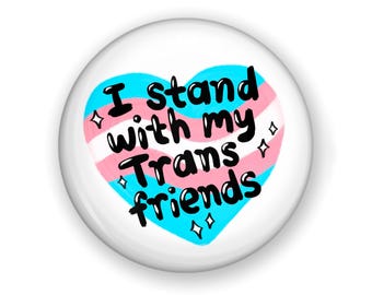 Protect Trans Lives, Protect Trans Lives Button, Trans Button, Trans Pin, Trans Magnet, Trans Lives Matter, Support Trans Rights, Fridge Mag