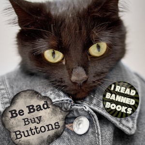 I Read Banned Books Button or Magnet, Freedom of Speech Pin, 1st Amendment, Stop Book Banning, Protect Freedom of Speech, Ban Censorship Bild 9