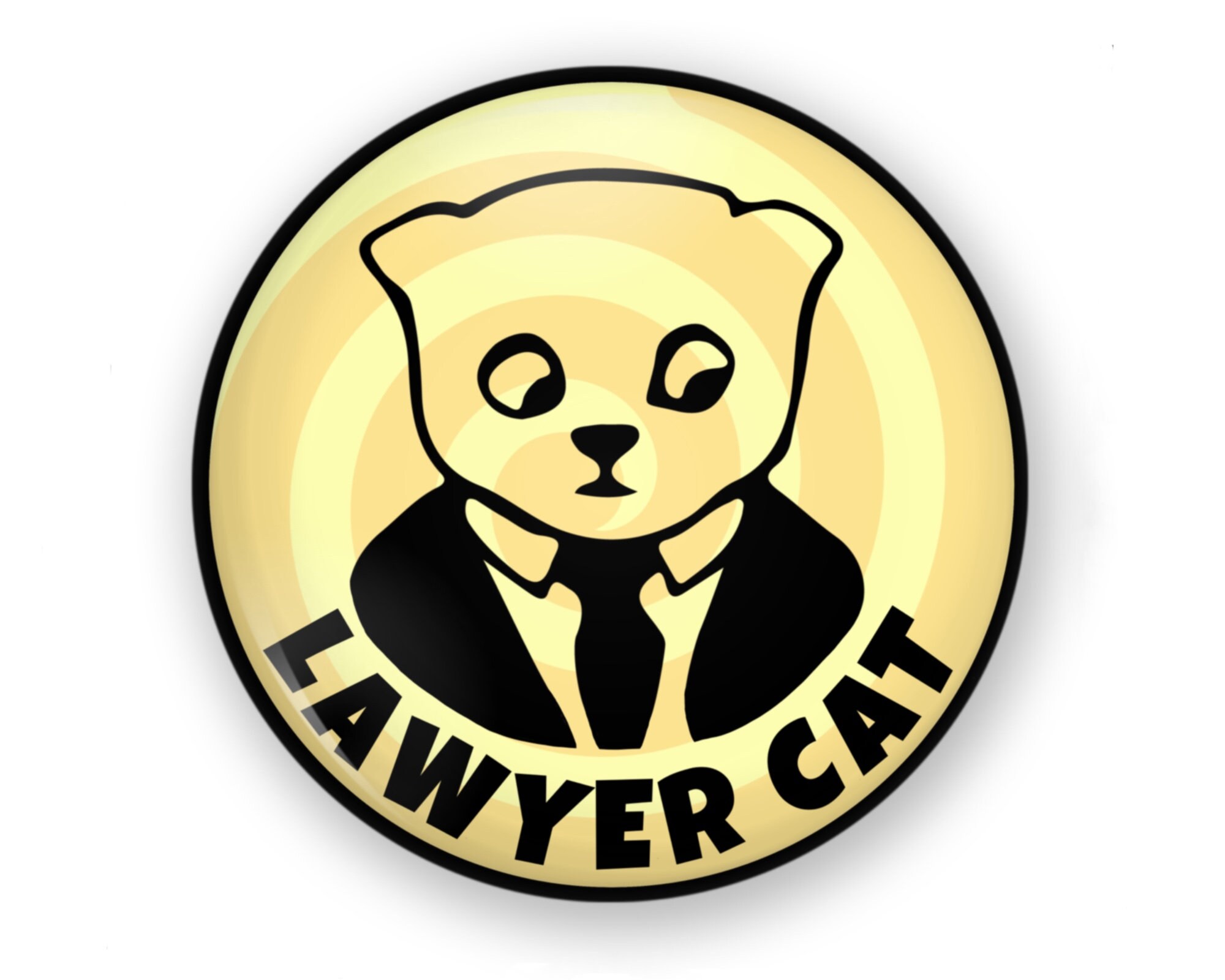 Lawyer Cat Button or Lawyer Cat Pin Lawyer Cat Etsy