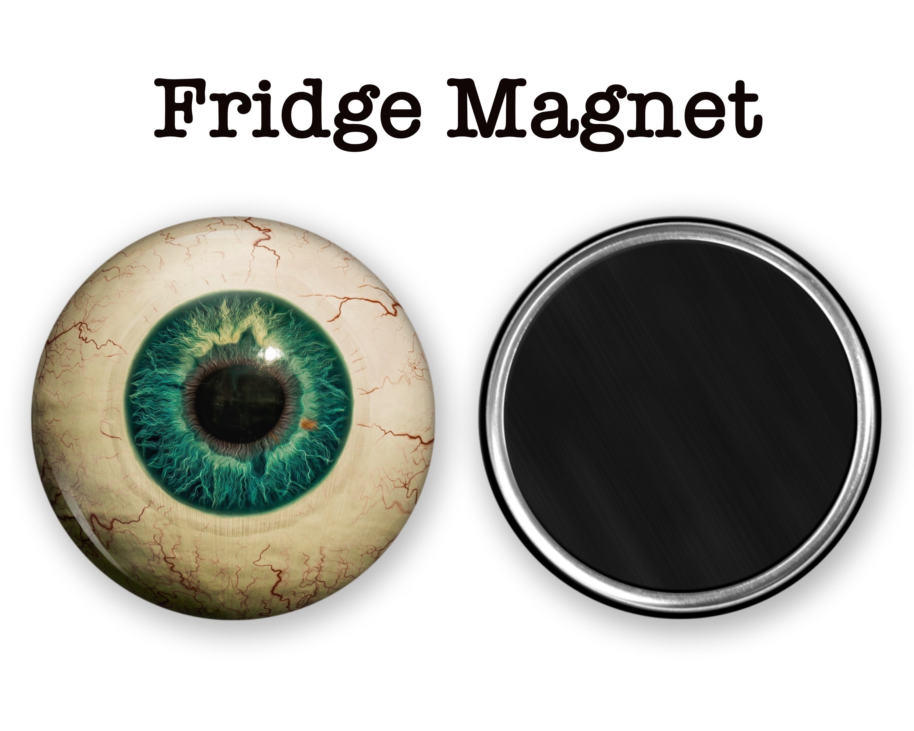 Eye Button Pin Creepy Eyeball Button or Magnet, Spooky Goth Pin - Etsy