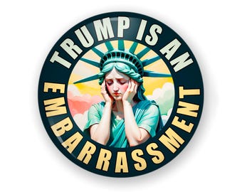 Trump es un botón o imán de vergüenza, Trump no está en forma, botón anti-Trump, imán anti-Trump, Trump es peligroso, Trump está muy enfermo