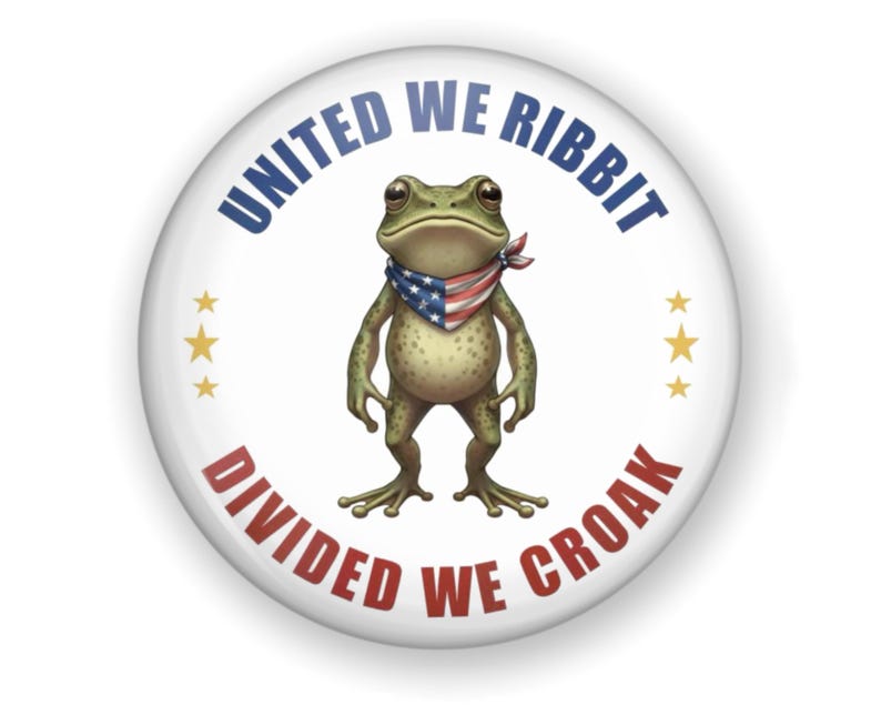 Frog Ribbit Button Large Size Portland Frog Button or Magnet: Resist Protest Button - Etsy