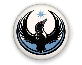 Minnesota Rebel Loon Button or Magnet: Minneapolis Protest Art