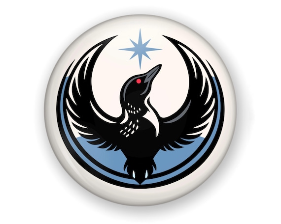 Minnesota Rebel Loon Button or Magnet: Minneapolis Protest Art