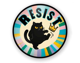 No Kings Button Or Magnet: Resist Button, Protest Button, Protest Pin, Protect Our Rights, Hands Off Button, No Kings, Anti Trump
