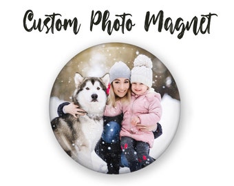 Custom Photo Magnet, Custom Photo Magnet, Custom Fridge Magnet, Custom Magnet, Photo Gift, Refrigerator Magnet Photo,  Photo Magnet, Round