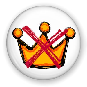 No Kings Button Or Magnet: Protest Pin RESIST