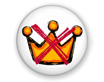 No Kings Button Or Magnet: Protest Pin RESIST
