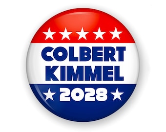 Jimmy Kimmel and Stephen Colbert Button or Magnet: Protect Free Speech Button