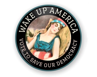 Save Democracy Vote Button or Magnet, Get Out the Vote!, Get Out the Vote Button, Vote Pin, Vote Button, Vote 2024, Vote Democrat, Vote