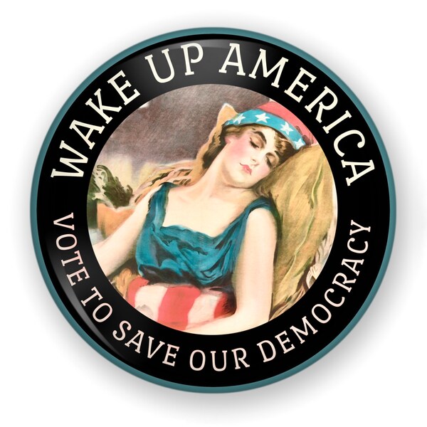 Save Democracy Vote Button or Magnet, Get Out the Vote!, Get Out the Vote Button, Vote Pin, Vote Button, Vote 2024, Vote Democrat, Vote