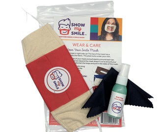 Care Kit with Clear Window Face Mask, Adult Size Any Color