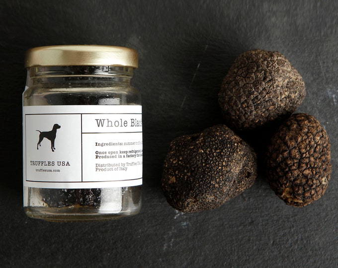 Whole Italian Black Summer Truffles 1.76 oz Preserved Truffles Gourmet Food Made in Italy